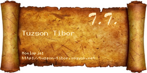 Tuzson Tibor névjegykártya